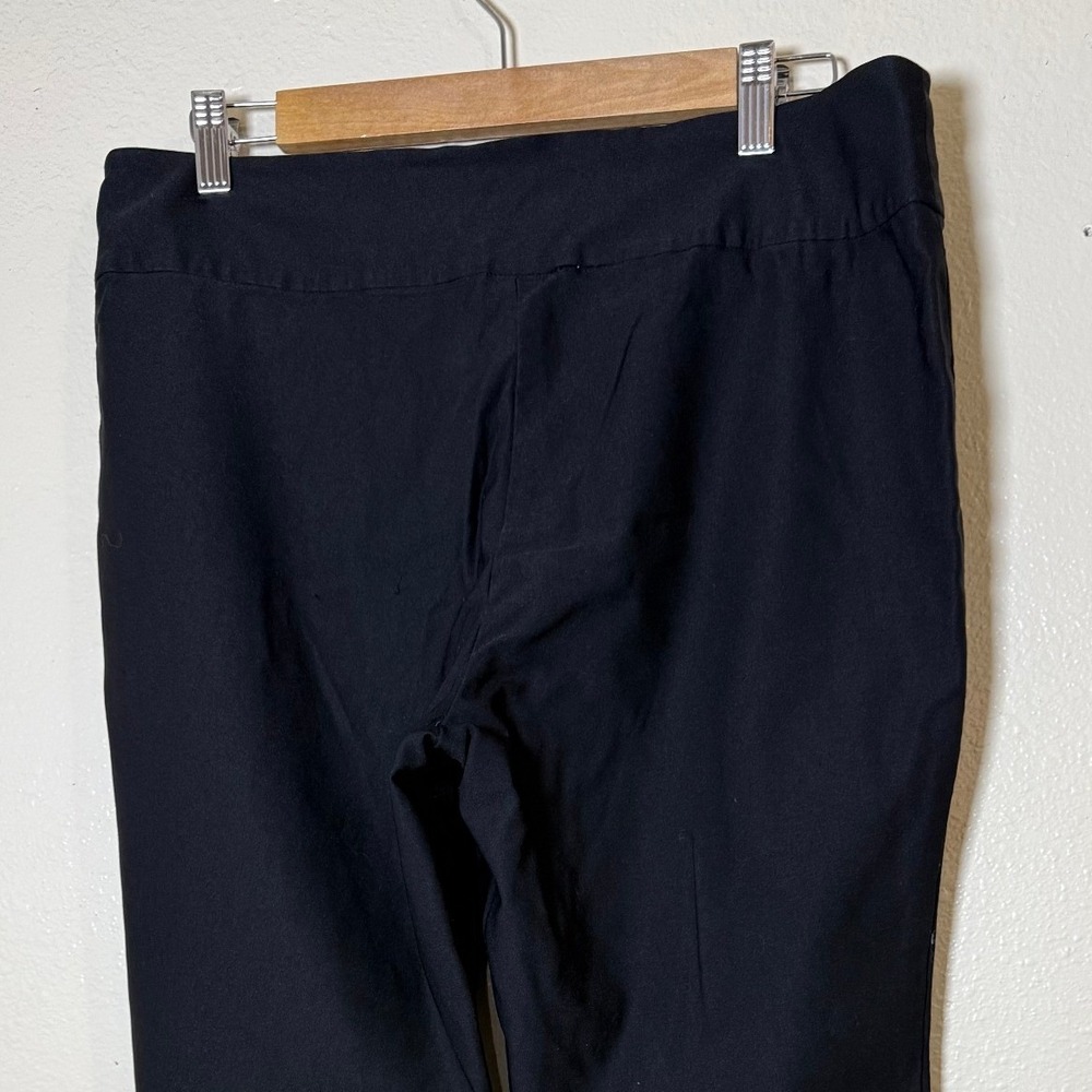 NIC+ZOE Women Pants 12 Petite Black Wonderstretch Straight Leg Career Minimalist - Picture 5 of 11